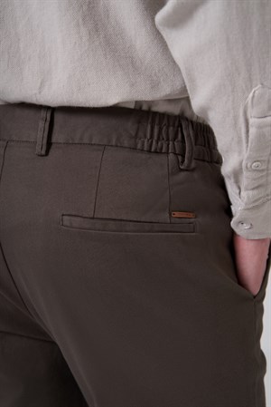Morven Erkek Haki Pamuk Trend Slim Fit Chino Pantolon