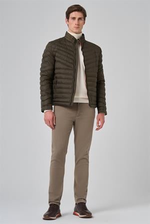 Morven Erkek Haki Polyester Kısa Kapitone Mont