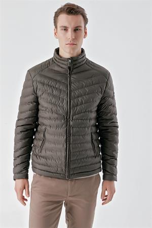 Morven Erkek Haki Su İtici Rüzgar Geçirmez Dynamic Fit Rahat Kesim Şişme Mont