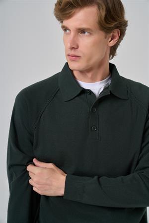 Morven Erkek Haki Trend Core Spun Polo Yaka Dynamic Fit Rahat Kesim Triko