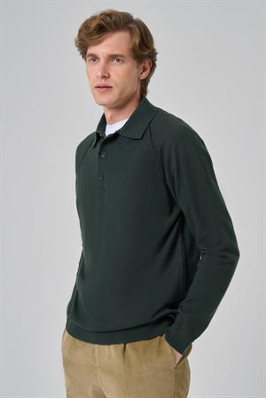 Morven Erkek Haki Trend Core Spun Polo Yaka Dynamic Fit Rahat Kesim Triko