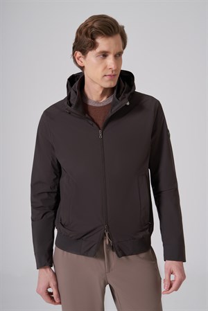 Morven Erkek Haki Trend Polyester Kapüşonlu Bomber Mont