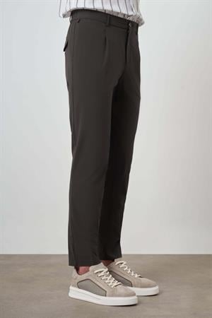 Morven Erkek Haki Trend Slim Fit Tam Lastik Pantolon