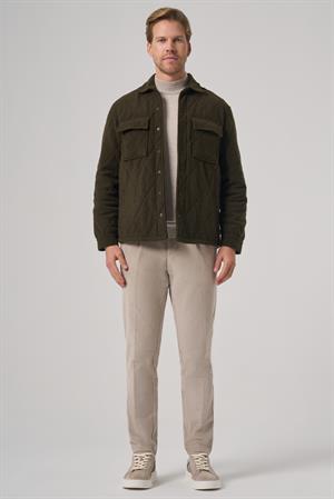 Morven Erkek Haki Yünlü Dynamic Fit Berberi Yaka Mont