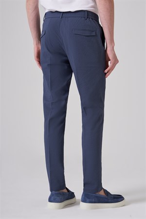 Morven Erkek İndigo Trend Gofre Slim Fit Pantolon
