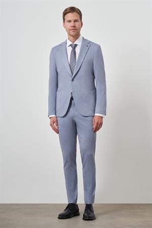 Morven Erkek İndigo Trend Slim Fit Mono Yaka Takım Elbise