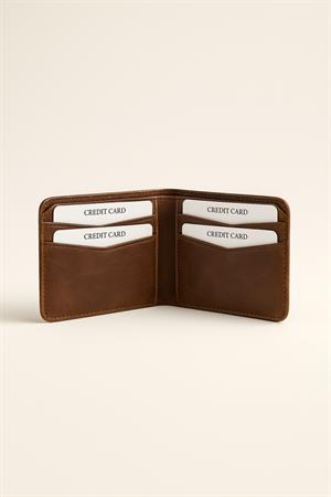 Morven Erkek KAHVE %100 Deri Cüzdan Kartlık