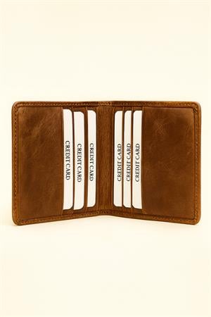 Morven Erkek KAHVE %100 Deri Cüzdan Kartlık