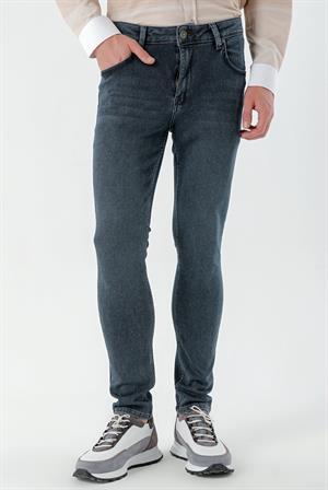 Morven Erkek KAHVE Denim 5 Cep Slim Fit Jean Kot Pantolon