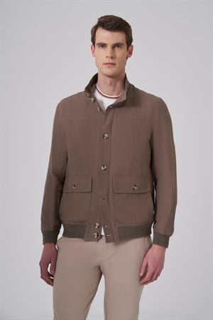 Morven Erkek KAHVE Keten Bomber Mont