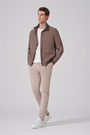 Morven Erkek KAHVE Keten Bomber Mont