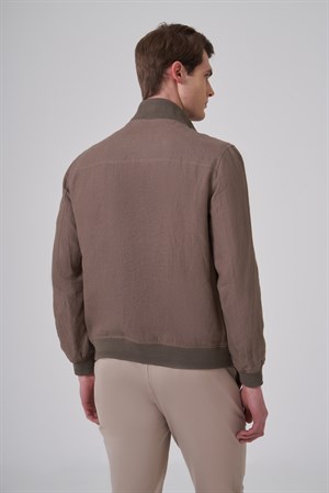 Morven Erkek KAHVE Keten Bomber Mont