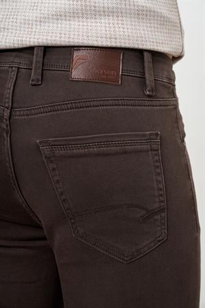 Morven Erkek KAHVE Mevsimlik Pamuk 5 Cep Dynamic Fit Jean Pantolon