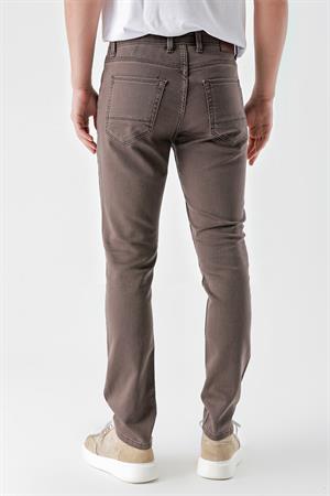 Morven Erkek KAHVE Mevsimlik Pamuk 5 Cep Slim Fit Jean Pantolon