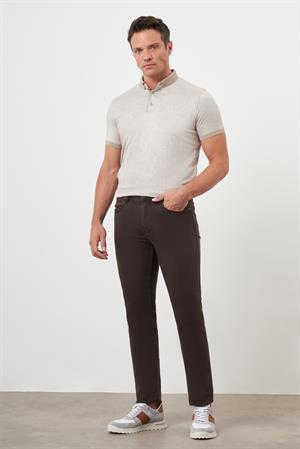 Morven Erkek KAHVE Mevsimlik Pamuk 5 Cep Dynamic Fit Jean Pantolon