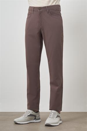 Morven Erkek KAHVE Pamuk 5 Cep Dynamic Fit Jean Kot Pantolon