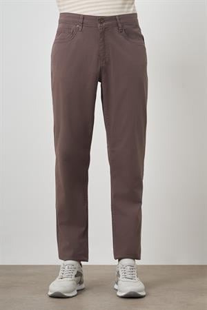 Morven Erkek KAHVE Pamuk 5 Cep Dynamic Fit Jean Kot Pantolon