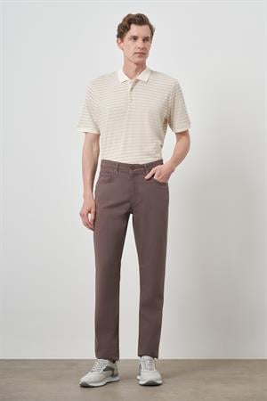 Morven Erkek KAHVE Pamuk 5 Cep Dynamic Fit Jean Kot Pantolon