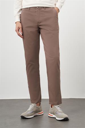 Morven Erkek KAHVE Pamuk Yan Cep Slim Fit Chino Pantolon