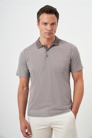 Morven Erkek KAHVE Trend Cepli Polo Yaka T-Shirt