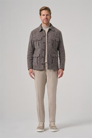 Morven Erkek KAHVE Trend Yünlü Dinamik Fit Gömlek Ceket
