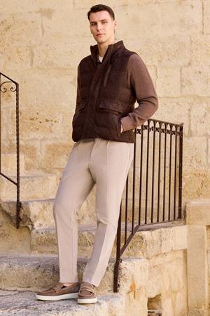 Morven Erkek KAHVE Trend Yünlü Dinamik Fit Şişme Yelek