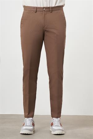 Morven Erkek KAHVE Yazlık Pamuk Yan Cep Dynamic Fit Chino Pantolon