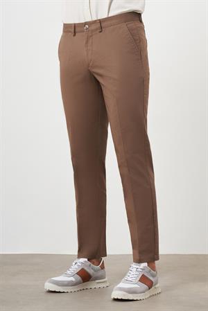 Morven Erkek KAHVE Yazlık Pamuk Yan Cep Dynamic Fit Chino Pantolon