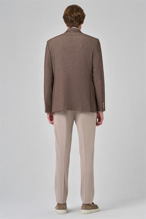 Morven Erkek KAHVE Yünlü Dynamic Fit Rahat Kesim Ceket