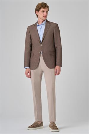 Morven Erkek KAHVE Yünlü Dynamic Fit Rahat Kesim Ceket