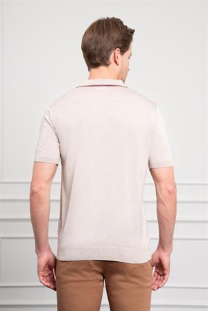 Morven Erkek Kemik Trend  Polo Yaka Dinamik Fit Rahat Kesim T-Shirt