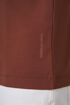 Morven Erkek Kiremit Trend  Bisiklet Yaka Rayon Dinamik Fit Tshirt