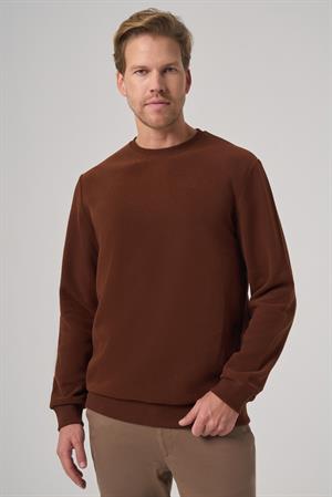 Morven Erkek Kiremit Trend Bisiklet Yaka Sweatshirt