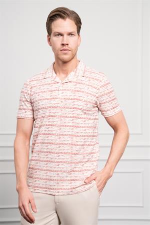 Morven Erkek Kiremit Trend Dynamic Fit Rahat Kesim Polo Yaka T-Shirt