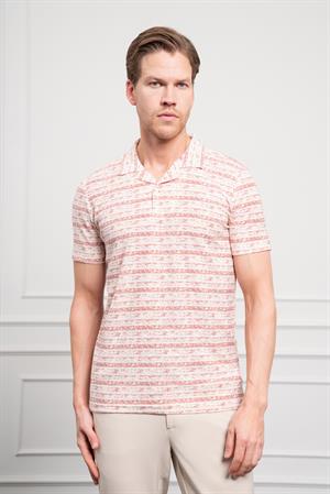 Morven Erkek Kiremit Trend Dynamic Fit Rahat Kesim Polo Yaka T-Shirt