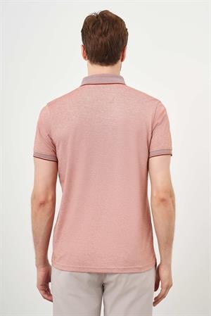 Morven Erkek Kiremit Trend Merserize Düz Düğmeli Yaka Dynamic Fit T-Shirt