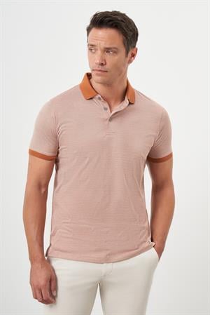 Morven Erkek Kiremit Trend Polo Yaka Dynamic Fit T-Shirt