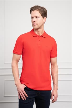 Morven Erkek Kırmızı Basic Polo Yaka Dynamic Fit T-Shirt
