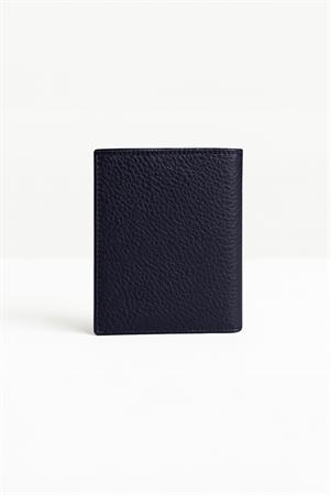Morven Erkek Lacivert %100 Deri Mıknatıslı Cüzdan
