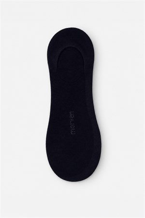 Morven Erkek Lacivert Bambu Düz Desen Sneaker Çorap