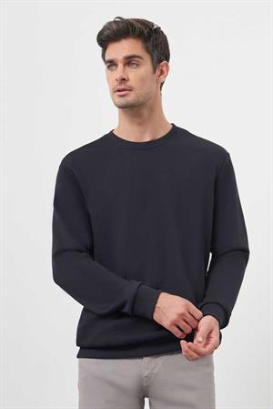 Morven Erkek Lacivert Basic Bisiklet Yaka Sweat-Shirt