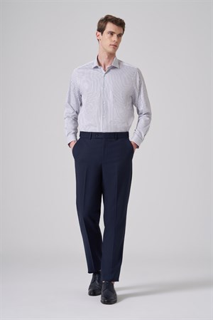 Morven Erkek Lacivert Basic Düz Dynamic Fit Pantolon