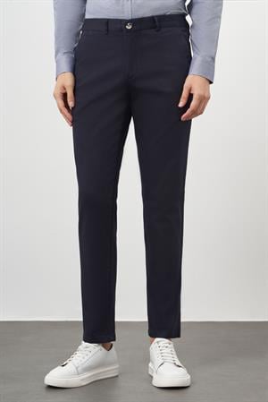 Morven Erkek Lacivert Chino Dynamik Fit Pantolon