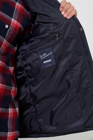 Morven Erkek Lacivert Çıtçıtlı Kapüşonlu Dynamic Fit Rahat Kesim Mont