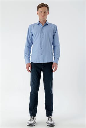 Morven Erkek Lacivert Denim 5 Cep Dynamic Fit Jean Kot Pantolon