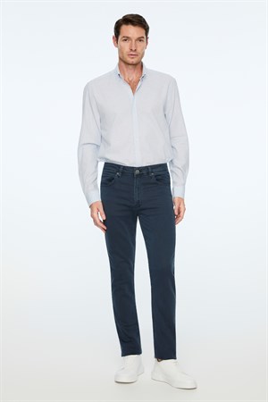 Morven Erkek Lacivert Denim 5 Cep Dynamic Fit Jean Kot Pantolon