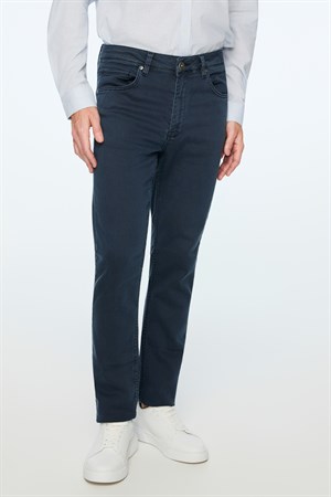 Morven Erkek Lacivert Denim 5 Cep Dynamic Fit Jean Kot Pantolon