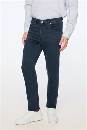 Morven Erkek Lacivert Denim 5 Cep Dynamic Fit Jean Kot Pantolon