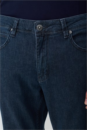 Morven Erkek Lacivert Denim 5 Cep Dynamic Fit Jean Kot Pantolon