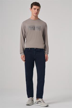 Morven Erkek Lacivert Denim 5 Cep Dynamic Fit Jean Kot Pantolon